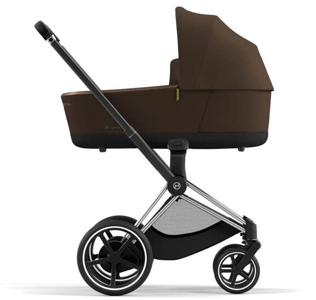 Cybex e-Priam Khaki Brown Chrome black frame Коляска с Люлькой