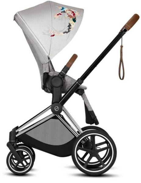 Cybex e-Priam Koi Crystallized Chrome black frame Pastaigu rati