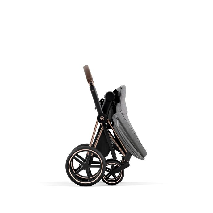 Cybex e-Priam Manhattan Grey Plus Matt black frame Детская коляска 4 в 1