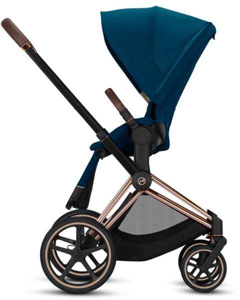 Cybex e-Priam Mountain Blue Rosegold frame Детская коляска 4 в 1