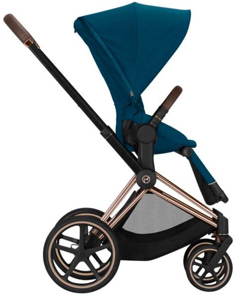 Cybex e-Priam Mountain Blue Rosegold frame Детская коляска 4 в 1