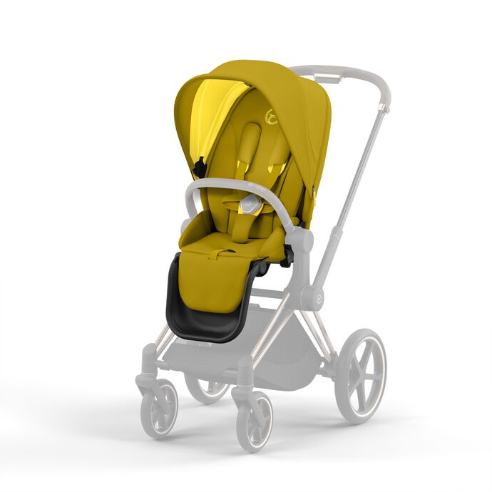 Cybex e-Priam Mustard Yellow Chrome black frame Детская коляска 4 в 1