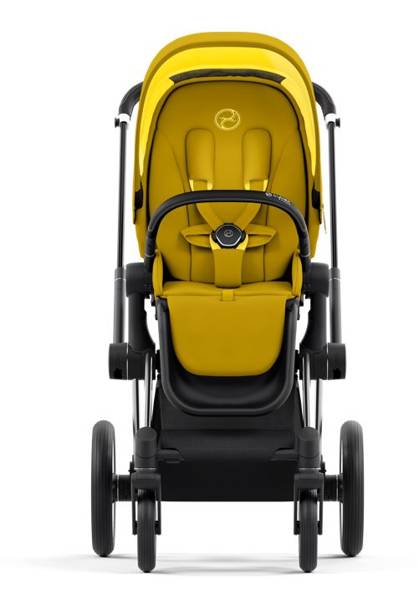 Cybex e-Priam Mustard Yellow Chrome black frame Детская коляска 4 в 1