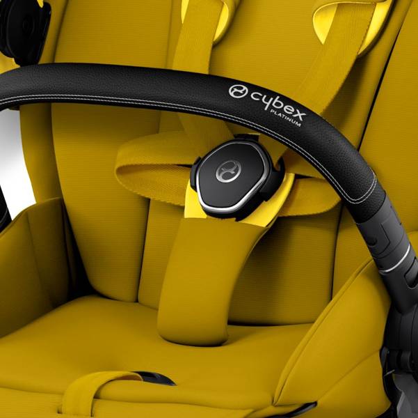 Cybex e-Priam Mustard Yellow Chrome black frame Детская коляска 4 в 1