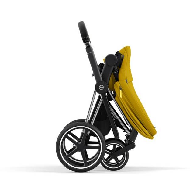 Cybex e-Priam Mustard Yellow Chrome black frame Детская коляска 4 в 1