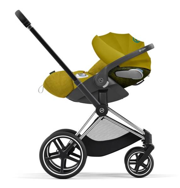 Cybex e-Priam Mustard Yellow Chrome black frame Детская коляска 4 в 1