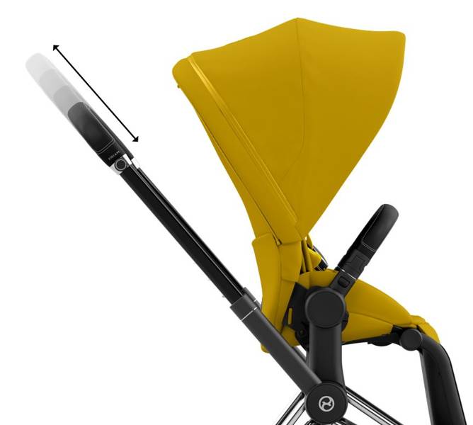 Cybex e-Priam Mustard Yellow Chrome black frame Детская коляска 4 в 1