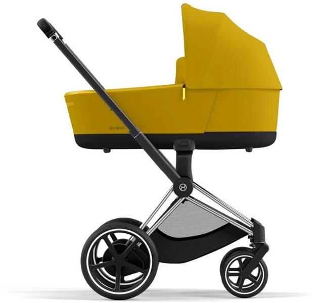 Cybex e-Priam Mustard Yellow Chrome black frame Коляска с Люлькой