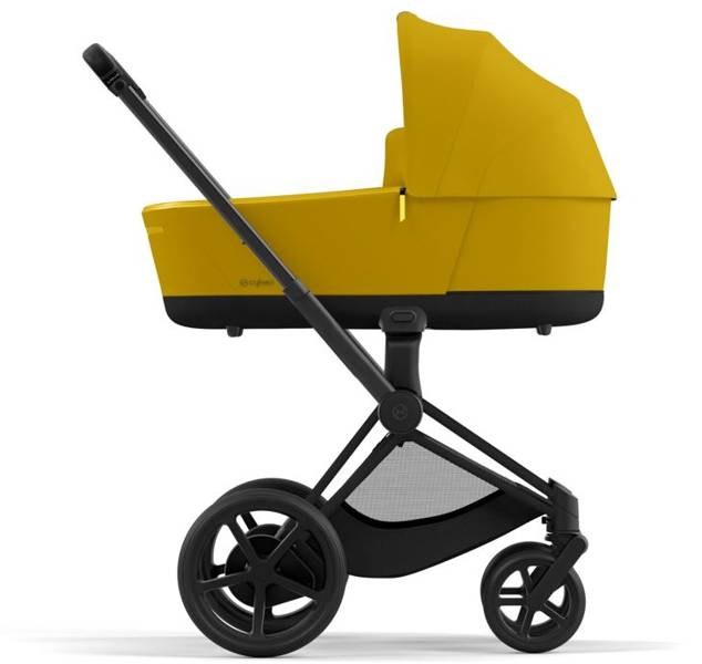 Cybex e-Priam Mustard Yellow Matt black frame Коляска с Люлькой