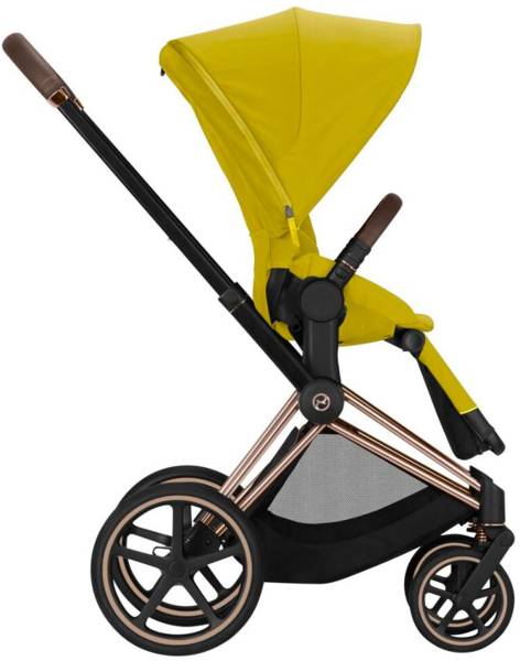 Cybex e-Priam Mustard Yellow Rosegold frame Детская коляска 4 в 1