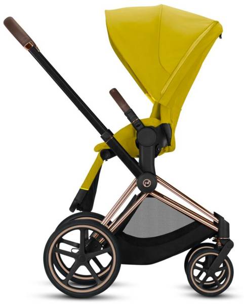 Cybex e-Priam Mustard Yellow Rosegold frame Детская коляска 4 в 1