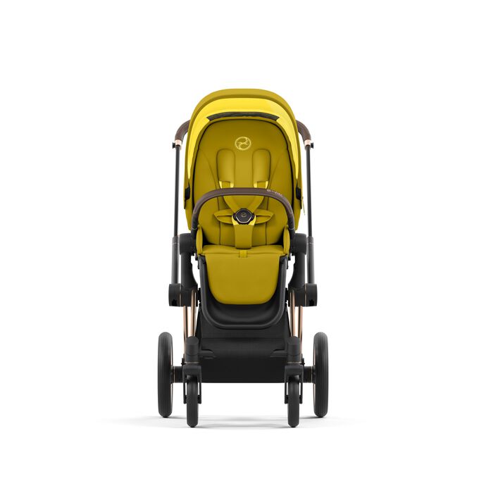 Cybex e-Priam Mustard Yellow Rosegold frame Детская коляска 4 в 1