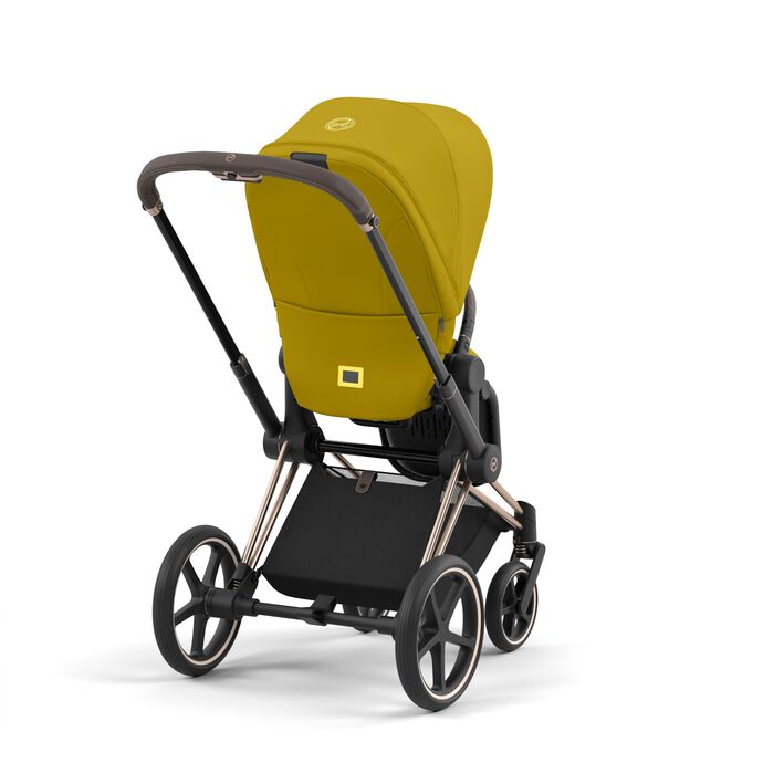 Cybex e-Priam Mustard Yellow Rosegold frame Детская коляска 4 в 1