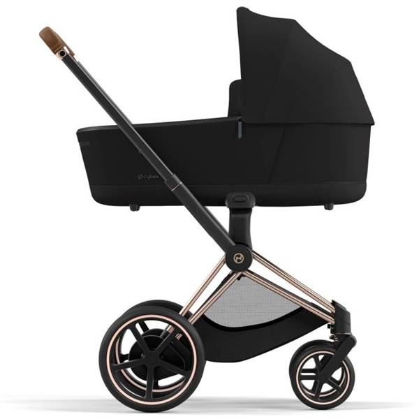 Cybex e-Priam Onyx Black Conscious Eco Rosegold frame Коляска с Люлькой