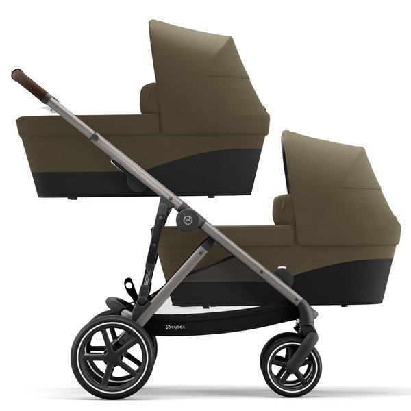 Cybex Gazelle S Classic Beige + Aton M I-Size Dvīņu rati