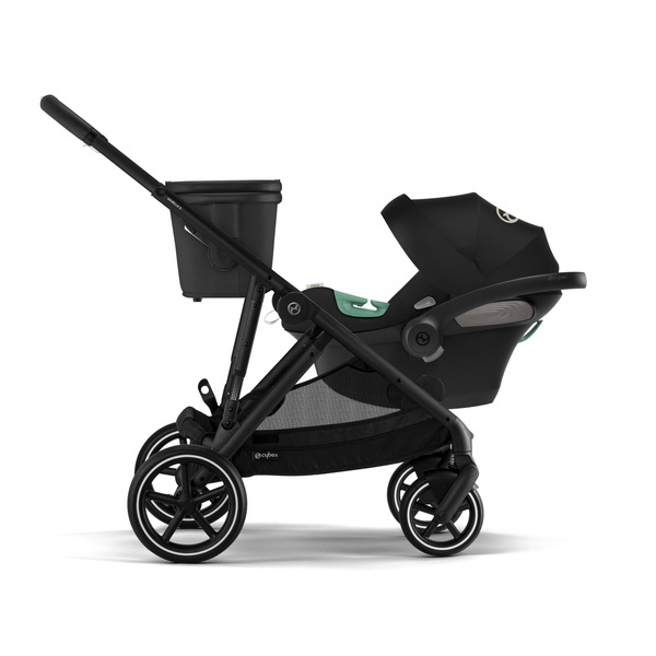 Cybex Gazelle S Moon Black Melns rāmis Dvīņu ratiņi