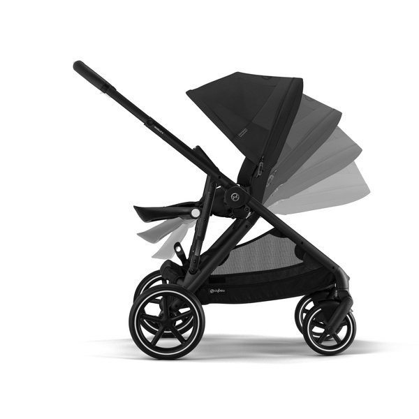 Cybex Gazelle S Moon Black Melns rāmis Dvīņu ratiņi