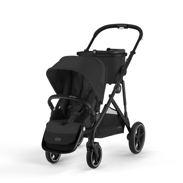 Cybex Gazelle S Moon Black Melns rāmis Dvīņu ratiņi