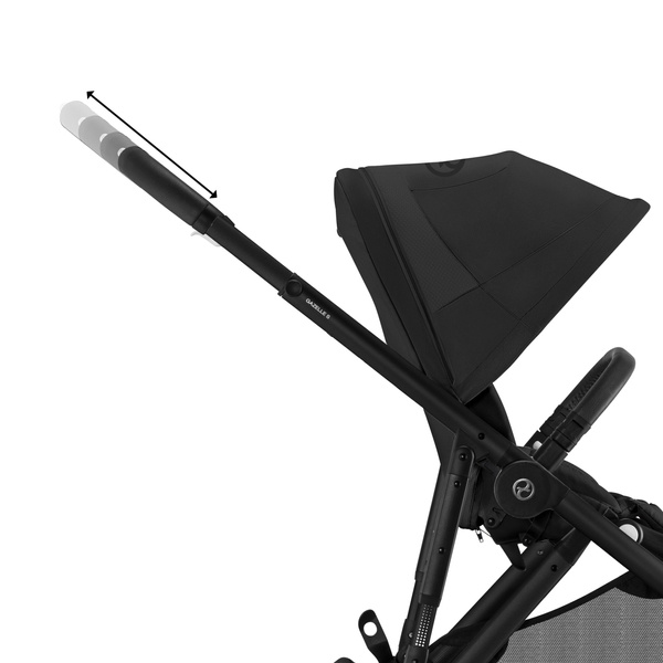 Cybex Gazelle S Moon Black Melns rāmis Dvīņu ratiņi