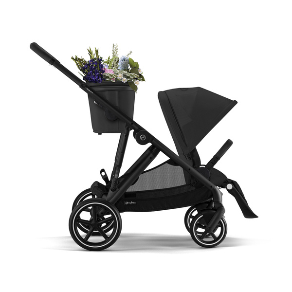 Cybex Gazelle S Moon Black Melns rāmis Dvīņu ratiņi