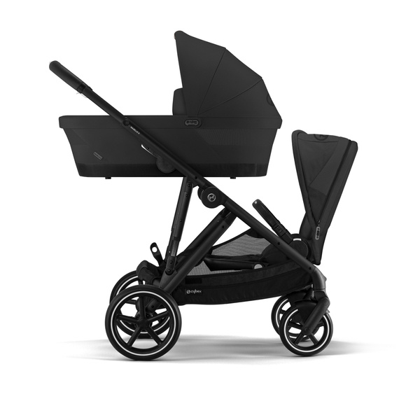 Cybex Gazelle S Moon Black Melns rāmis Dvīņu ratiņi