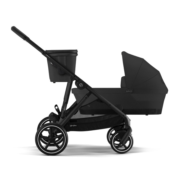 Cybex Gazelle S Moon Black Melns rāmis Dvīņu ratiņi