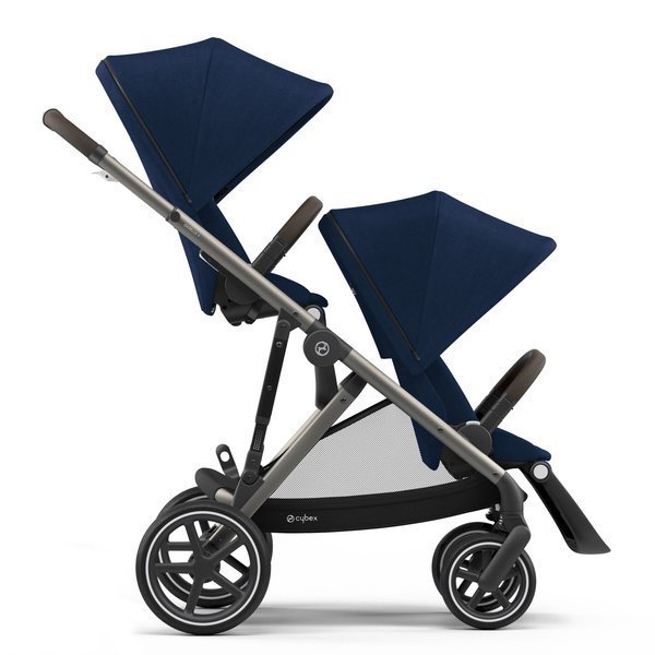 Cybex Gazelle S Navy Blue + Aton M I-Size Коляска для двойняшек