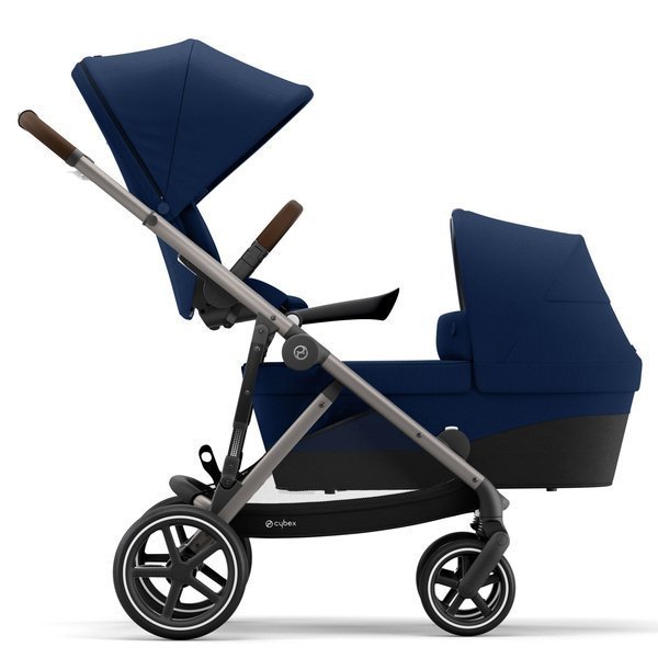 Cybex Gazelle S Navy Blue + Aton M I-Size Коляска для двойняшек