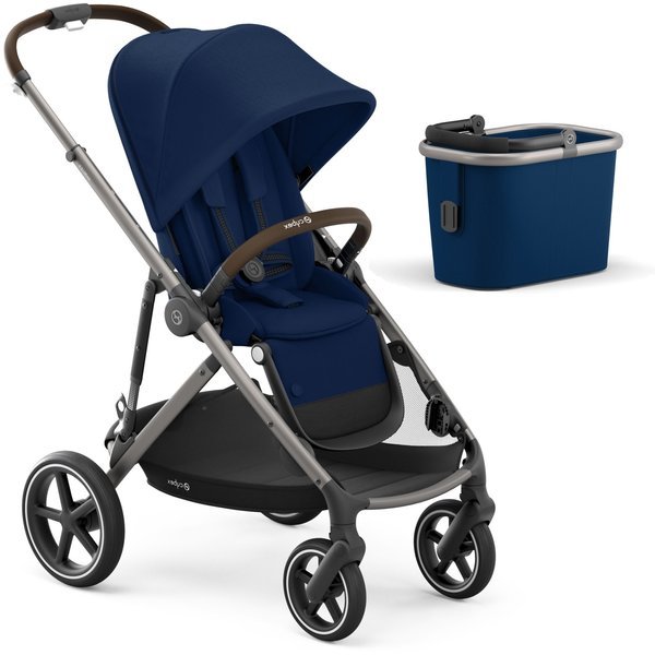 Cybex Gazelle S Navy Blue + Aton M I-Size Коляска для двойняшек