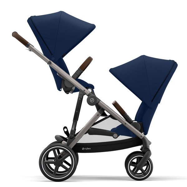 Cybex Gazelle S Navy Blue + Aton M I-Size Коляска для двойняшек