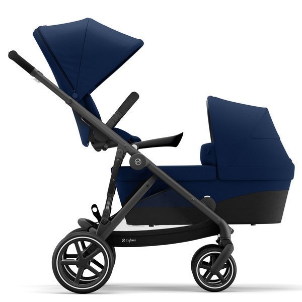 Cybex Gazelle S Navy Blue + Aton M I-Size Коляска для двойняшек