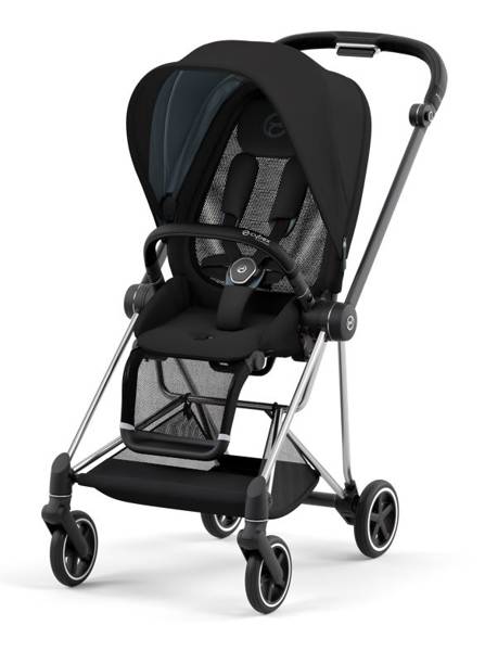 Cybex Mios 3.0 + Cloud Z2 i-Size Deep Black + Chrome black frame Bērnu rati 3in1