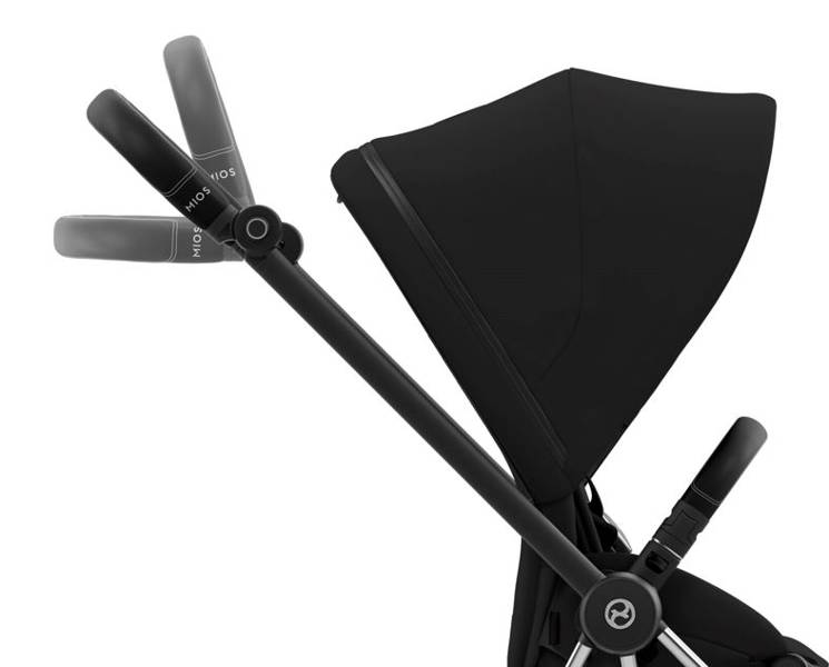 Cybex Mios 3.0 + Cloud Z2 i-Size Deep Black + Chrome black frame Bērnu rati 3in1