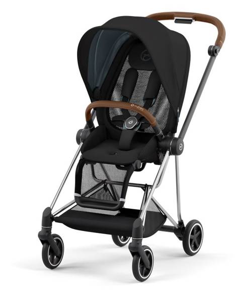 Cybex Mios 3.0 + Cloud Z2 i-Size Deep Black + Chrome brown frame Детская коляска 3in1