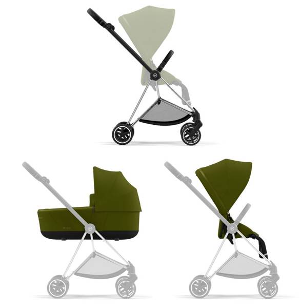 Cybex Mios 3.0 + Cloud Z2 i-Size Khaki Green + Chrome black frame Детская коляска 3in1