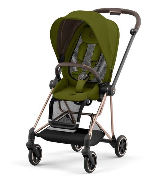 Cybex Mios 3.0 + Cloud Z2 i-Size Khaki Green + Rose gold frame Bērnu rati 3in1