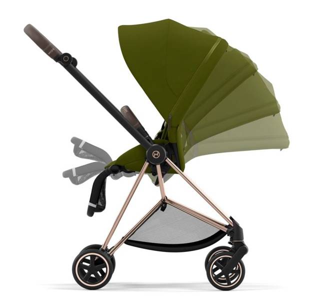 Cybex Mios 3.0 + Cloud Z2 i-Size Khaki Green + Rose gold frame Bērnu rati 3in1