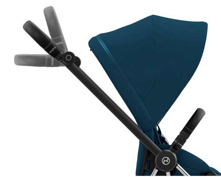 Cybex Mios 3.0 + Cloud Z2 i-Size Mountain Blue + Chrome black frame Bērnu rati 3in1