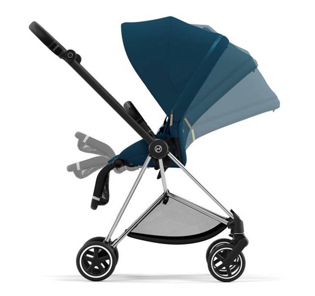 Cybex Mios 3.0 + Cloud Z2 i-Size Mountain Blue + Chrome black frame Bērnu rati 3in1