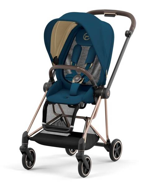 Cybex Mios 3.0 + Cloud Z2 i-Size Mountain Blue + Rose gold frame Bērnu rati 3in1