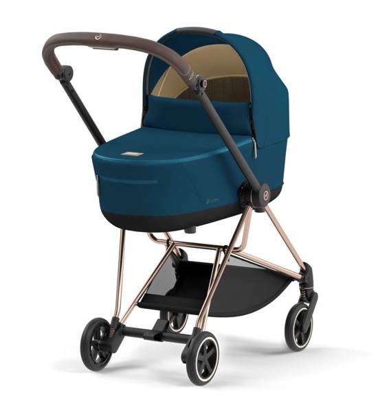 Cybex Mios 3.0 + Cloud Z2 i-Size Mountain Blue + Rose gold frame Bērnu rati 3in1