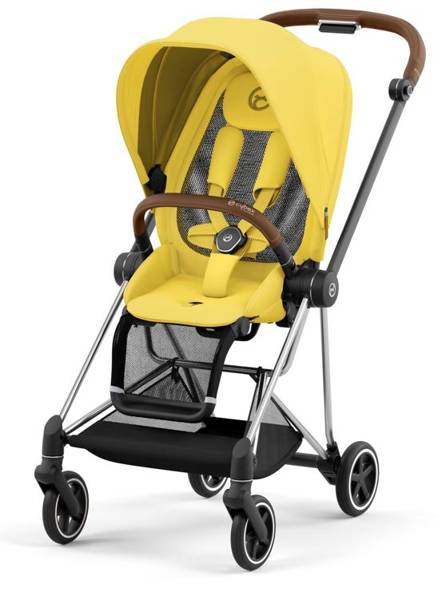 Cybex Mios 3.0 + Cloud Z2 i-Size Mustard Yellow + Chrome brown frame Bērnu rati 3in1