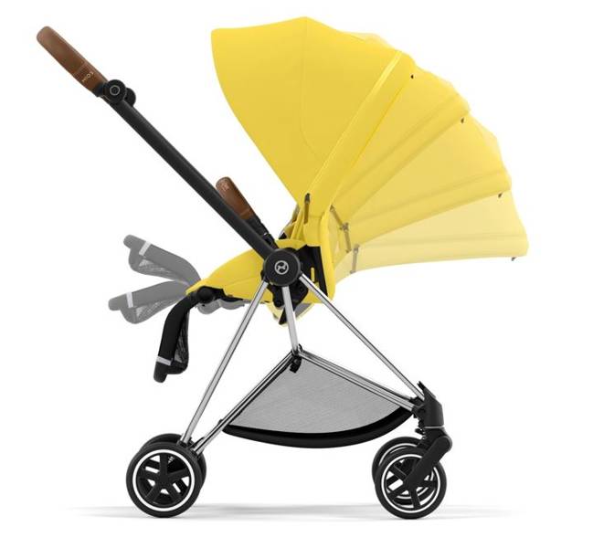 Cybex Mios 3.0 + Cloud Z2 i-Size Mustard Yellow + Chrome brown frame Bērnu rati 3in1