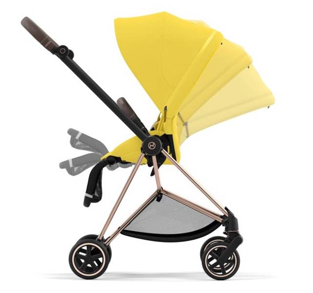 Cybex Mios 3.0 + Cloud Z2 i-Size Mustard Yellow + Rose gold frame Детская коляска 3in1