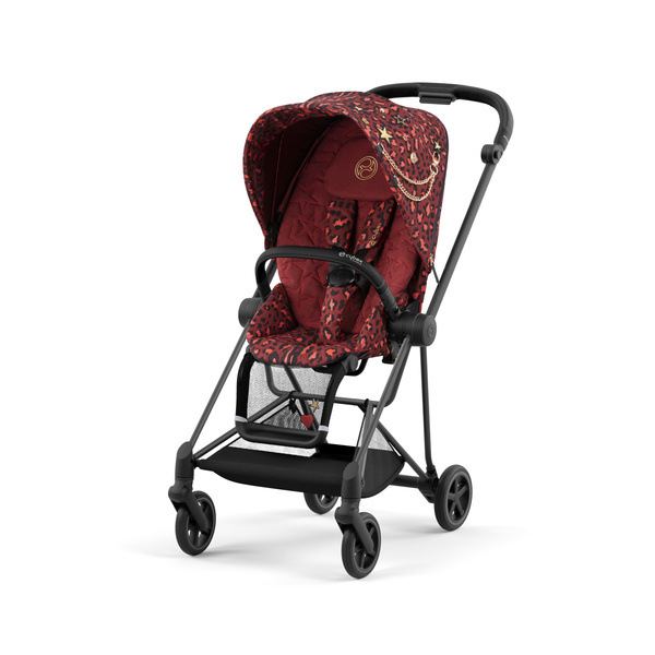 Cybex Mios 3.0 + Cloud Z2 i-Size Rosenrot Red + Chrome black frame Bērnu rati 3in1