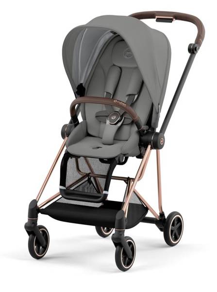 Cybex Mios 3.0 + Cloud Z2 i-Size Soho Grey + Rose gold frame Bērnu rati 3in1