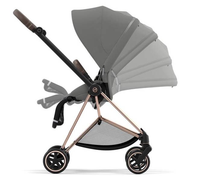 Cybex Mios 3.0 + Cloud Z2 i-Size Soho Grey + Rose gold frame Bērnu rati 3in1