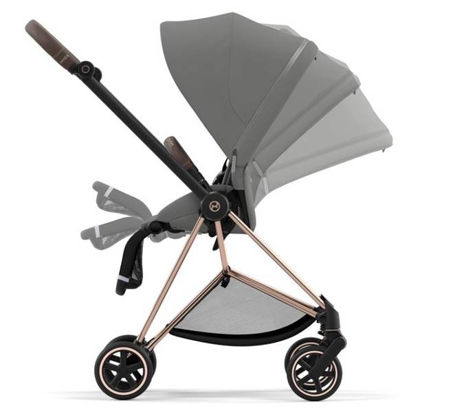 Cybex Mios 3.0 + Cloud Z2 i-Size Soho Grey + Rose gold frame Bērnu rati 3in1