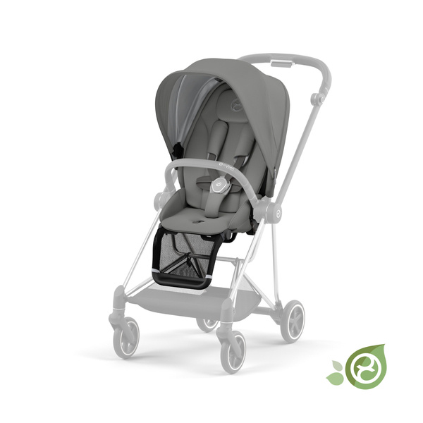 Cybex Mios 3.0 Eco Pearl Grey + Cloud Z2 I-Size + Chrome Black frame Bērnu rati 4in1