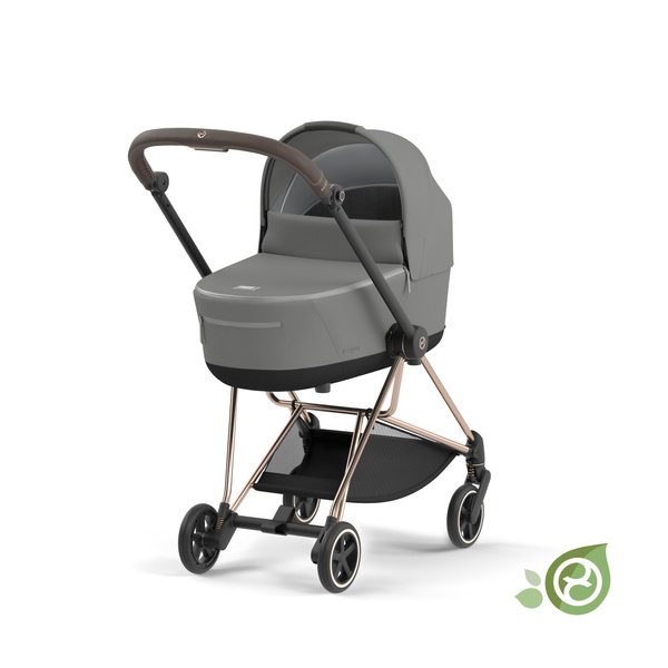 Cybex Mios 3.0 Eco Pearl Grey + Cloud Z2 I-Size + Chrome Brown frame Детская коляска 4in1